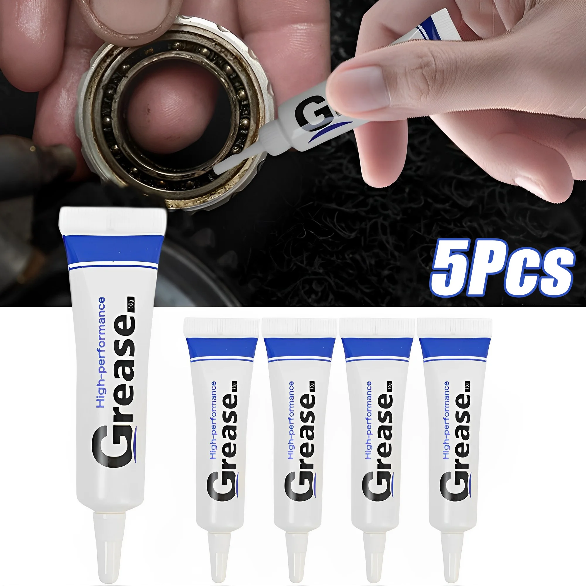 

5Pcs Multipurpose Silicone Lubricant Grease Oil Bearing Lubrication Waterproof Car Gear Valves Chain Repair Lithium Grease Tools