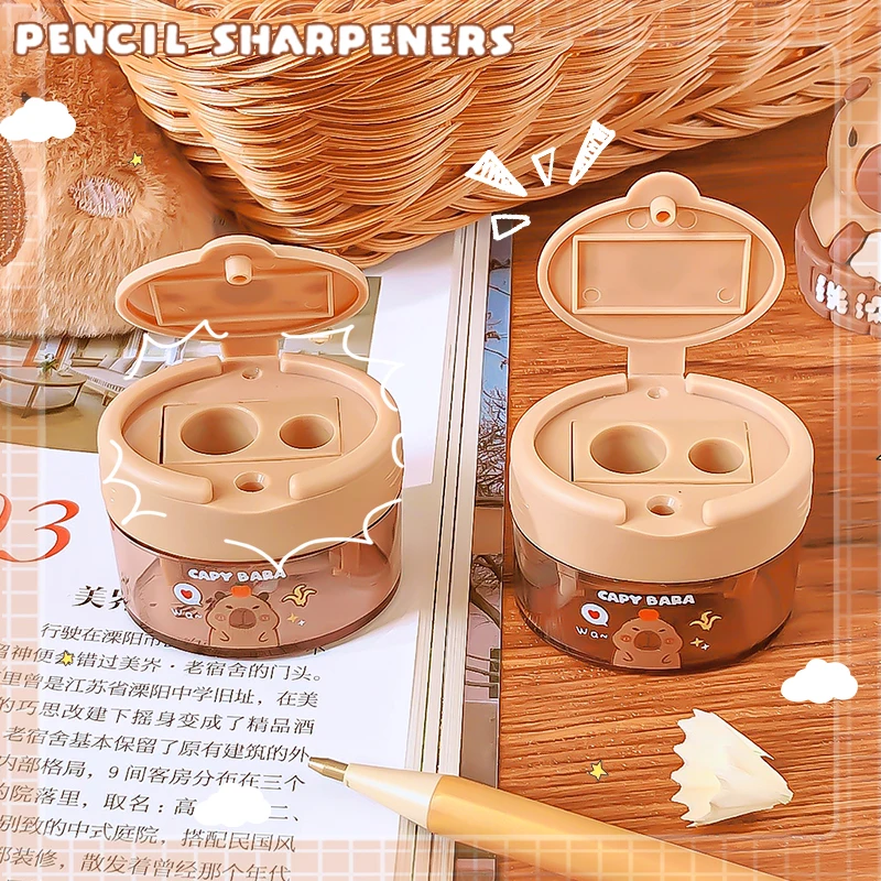 카와이 문구 용품 바 교사 액세서리 학교 유용한 귀여운 카피 바라 연필 깎이 미적 학교 용품