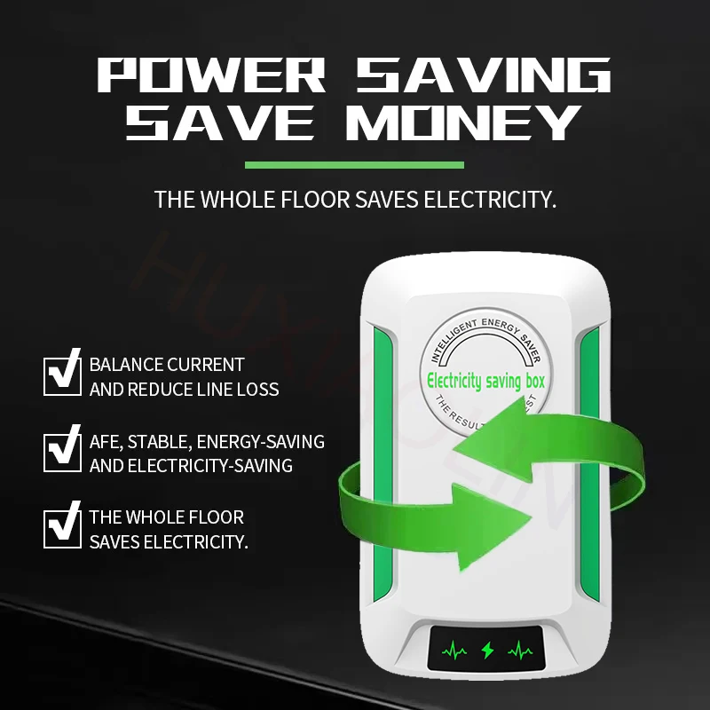 Power saver 90V-250V Energy Saving Box Socket Power Factor Office Household Energy Saver US/EU/UK