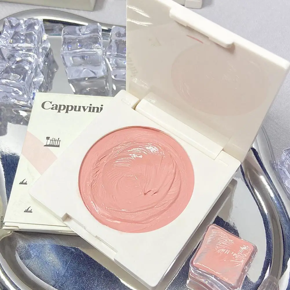 

Blush Cheek Rouge Contouring Brighten Eyeshadow Blusher Multi-purpose Skin Waterproof Girl Makeup Feeling Peach Pink Creamy