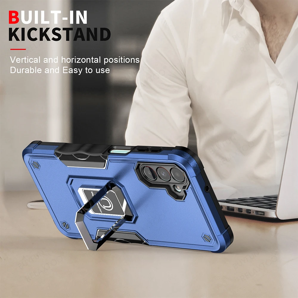 Case For A54 5G 4G Full Lens Protective Back Cover for Samsung Galaxy A15 a 15 54 Anti Drop Ring Holder Coque_voghion.com