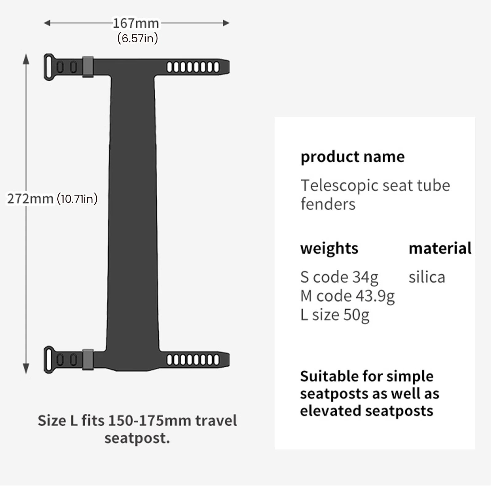 Tube Protector Adjustable Bicycle Dropper Seatpost Protector Easy To Install Bicycle Seat Tube Mudguard for Cycling