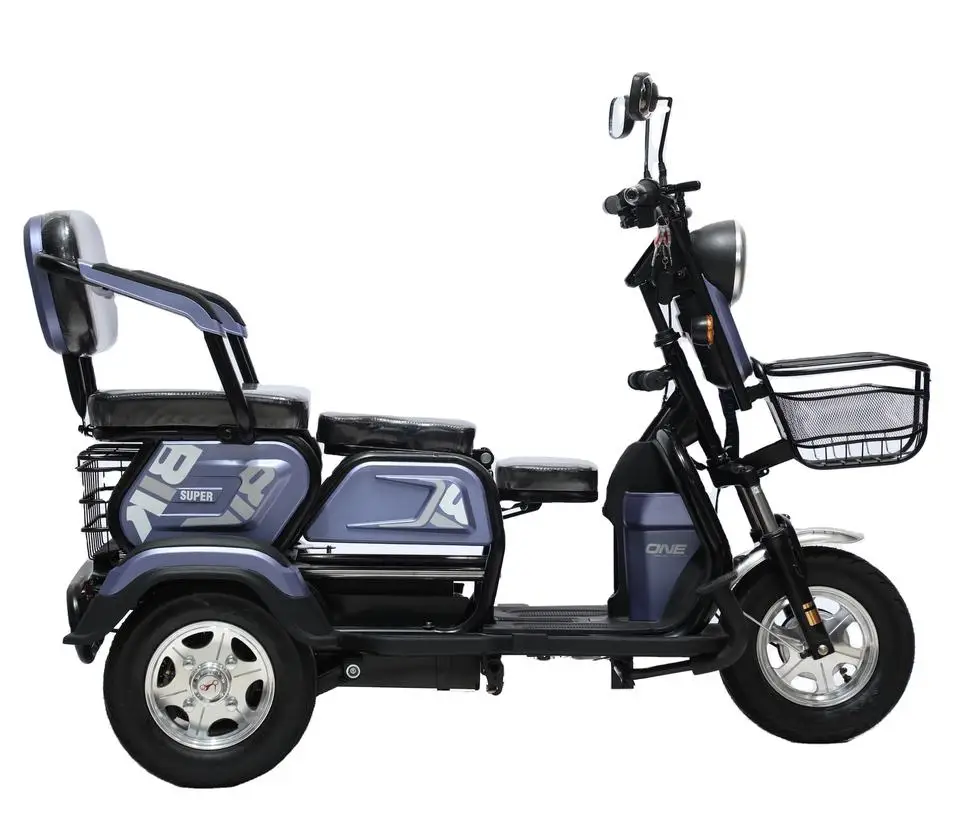 2023 adult high quality frame electric tricycle long range battery 8 inches tire huge bearing capacity Electric Tricycle navee n40 350w brushless motor 40km max range 25km h 10 inches pneumatic tires electric scooter for commute short trip