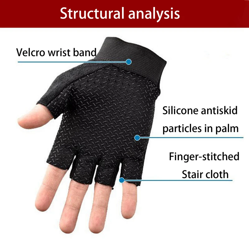 Children Cycling Gloves Kids Half Finger Gloves Bicycle gloves Elastic Non-slip Child Kid Bike Outdoor Riding Equipment