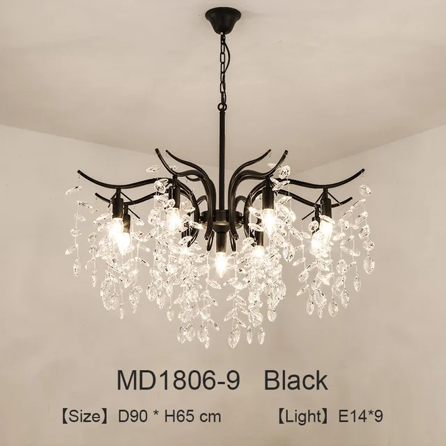 chandelier light Nordic LED Crystal Chandeliers Pendant Lustre Chandelier Luxury Lighting Kitchen Dining Living Room Bedroom Decoration modern crystal chandelier Chandeliers