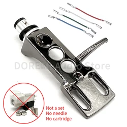 Premium Moving Magnetic Cartridge Stylus Turntable Needle & Headshell Kit (Black Holder)