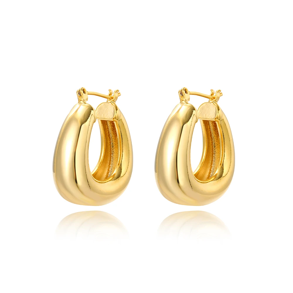 Gold Hoop Earrings Amazon Real Gold Earrings Gold Plated Smooth