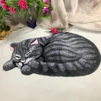 Creative Cat Floor Mat Carpet Handmade Tufted Rug Comfortable Soft Plush Bedroom Rugs Living Room Decoration Non-slip Floormat 2