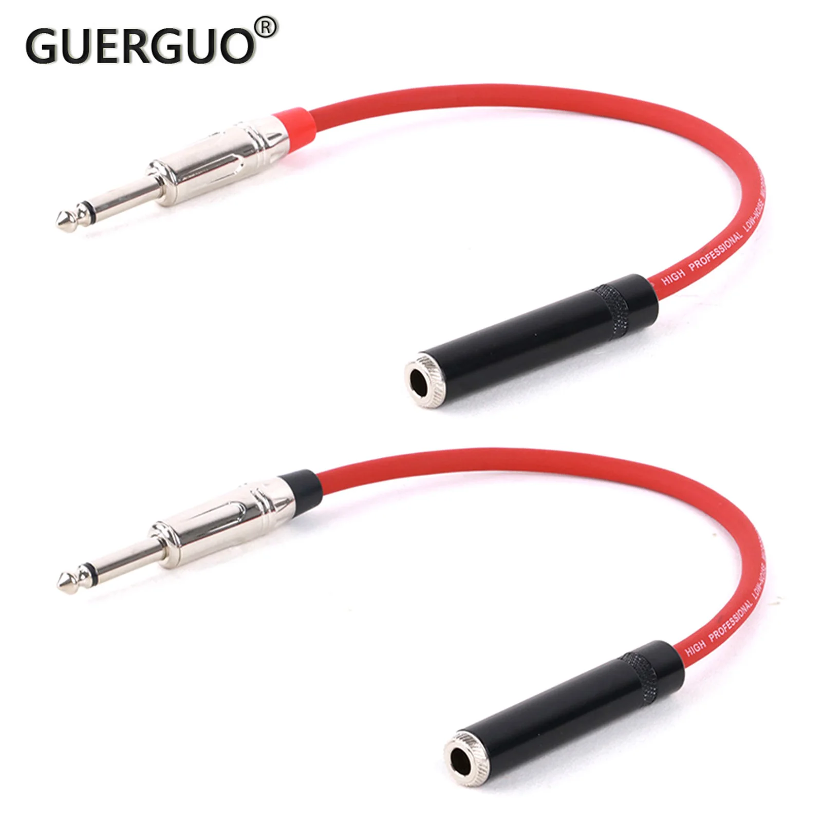 6,35mm 1/4inch mono ts männlich bis 6,35mm 1/4inch Stereo trs Buchse Instrument Audio kabel für E-Gitarren-Mixer 0,3 M-15M