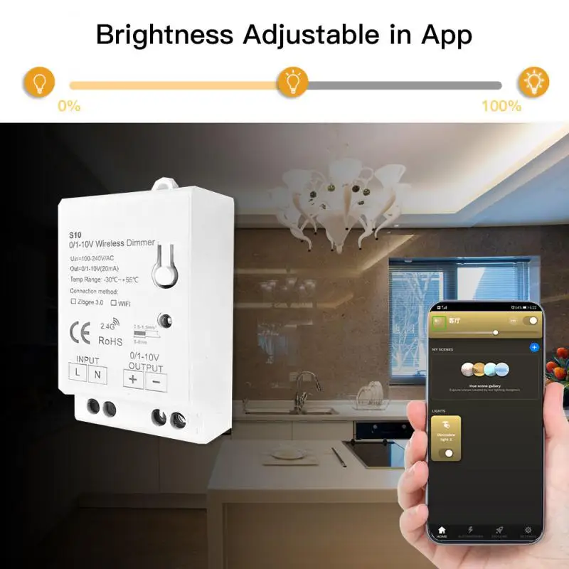 

Регулятор яркости Zigbee 3,0, 1/3 шт., модуль диммера, пульт дистанционного управления, работает с Alexa Google, поддержкой Smartthings Tuya Smart