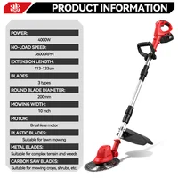 ONEVAN 10 pouces tondeuse à gazon électrique sans brosse 36000 tr/min coupe gazon sans fil outil électrique de jardin pour Makita 18V batterie broche 5