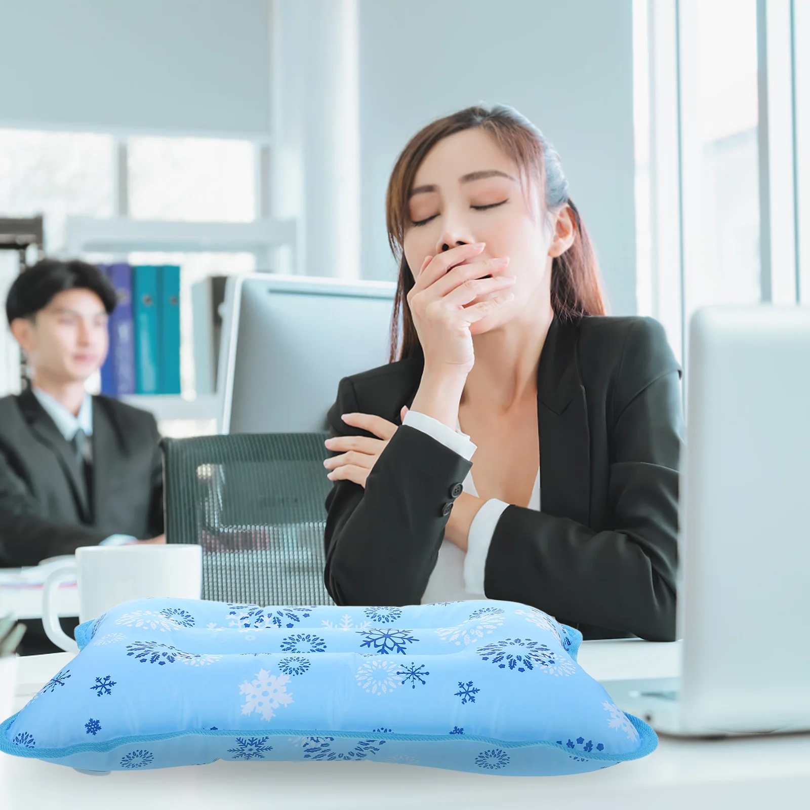 Ice Pillow Water Fillable for Summer Pillows Cooling Pad Cold Sleeping Waterproof Polyester Surface Inflatable 5