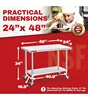 Inch Metal Table Cart - Commercial Workbench with Caster Wheel - NSF Certifi 6