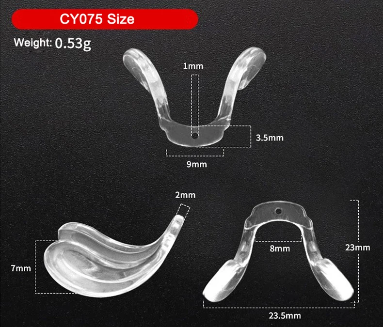 10pcs Colorful Silicone ONE-PIECE Saddle Nose Pad Screw In One Hole Eyeglasses Anti Slip Accesssory CY075 CY076 3