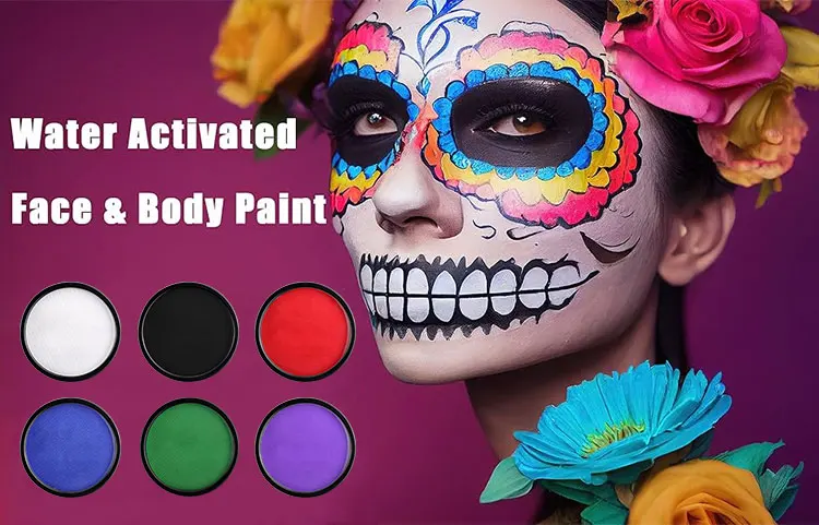Description Picture 4 of itemFace body Painting waterproof 6 colors Water Based Nontoxic Body Art kids Festival Fancy Dress Paint Body & Face Paint make up