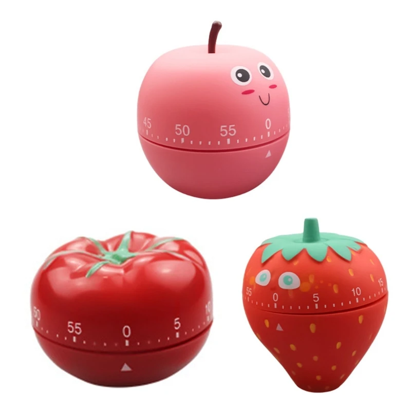 

Mechanical Kitchen Timer, 60-Minutes Wind Up Dial Rotating Countdown Egg Reminder No Batteries Loud Ringer Cute Dropshipping