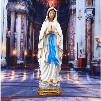 Virgin Mary Resin Statue – Religious Jesus Figurine Home Décor & Souvenir Gift 1