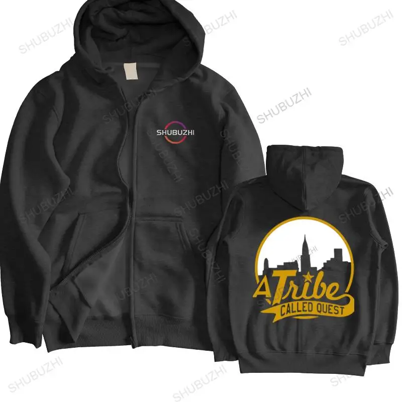 

homme cotton hoodies zipper casual sweatshirt A Tribe Called Quest City Skyline ATCQ fashion brand shubuzhi spring winter hoodie