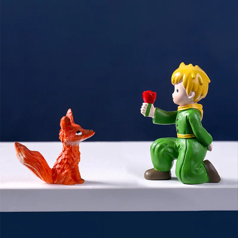Miniature Figurines Resin Ornaments Resin Crafts Mini Resin Little Prince Figurines Fairy Cartoon Model