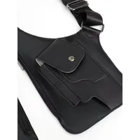 Sac de pêche tactique multi-poches à double bandoulière, anti-vol, imperméable en PU, multi-usages, sacs bandoulière pour hommes 3
