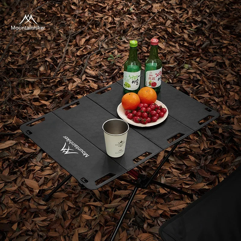 

Outdoor Camping Aluminum Folding Table Lightweight Non-slip High Temperature Camping Portable Transparent Tactical Table