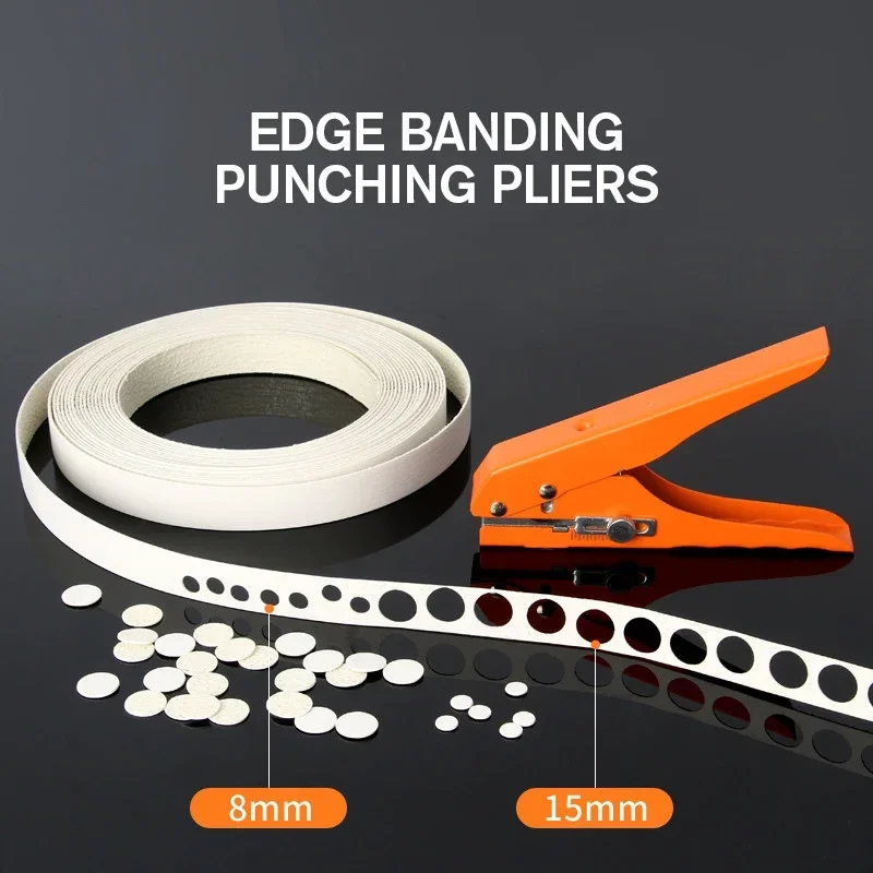 Edge Banding Punching Pliers Punching Tool 8MM 10MM 12mm 15MM Masking Pliers Countersink Drill Screw Hole Hat Woodworking Tool