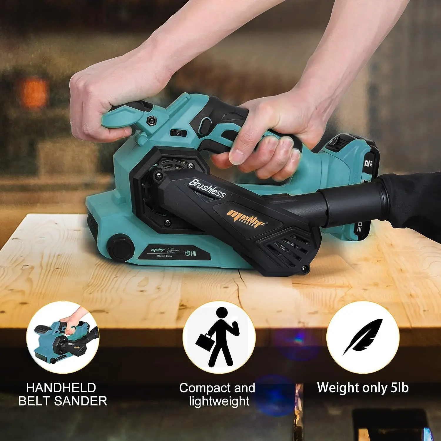 Cordless Belt Sander for Makita 18V Battery BL1830 BL1840 Brushless Power Sander Electric Machine(tool only) electric sander belt sander cordless sander