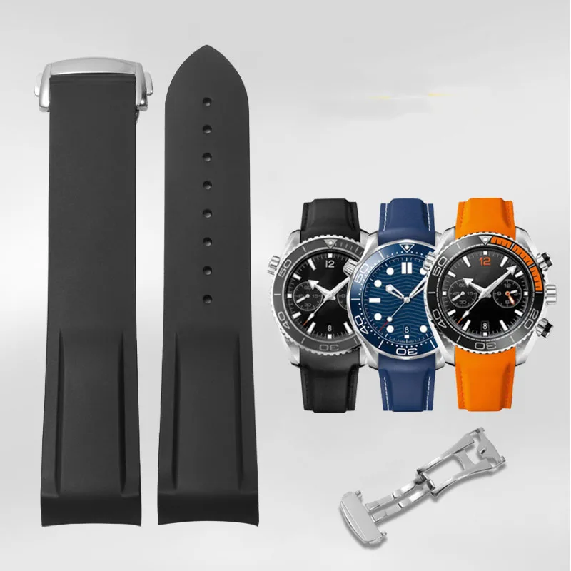 Cinturino In Silicone Per Orologio Omega At150 Seamaster 007 Cinturino Sportivo In Gomma Da Uomo Universe Ocean Series Per Seiko 20Mm 22Mm