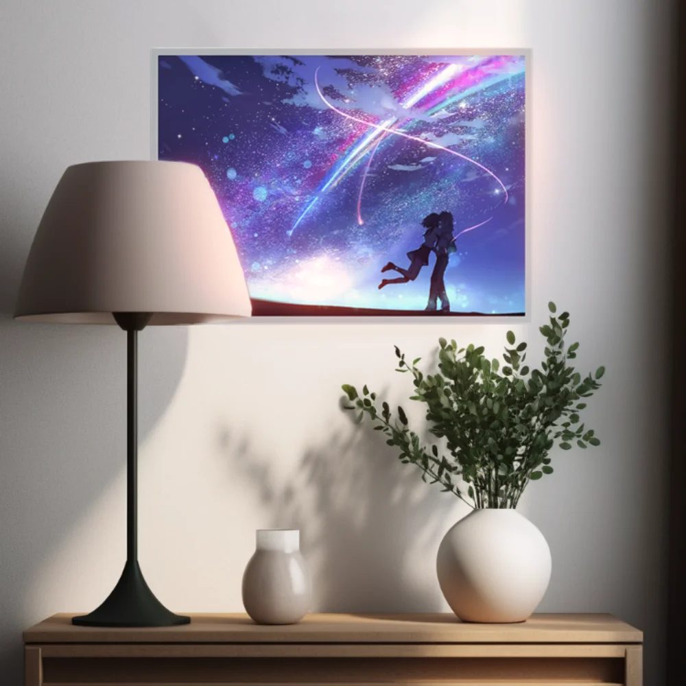 귀하의 이름 애니메이션 빛나는 벽 예술 - 침실 장 3D LED 야간 조명, Kimi no Na wa Lampara de Noche 선물