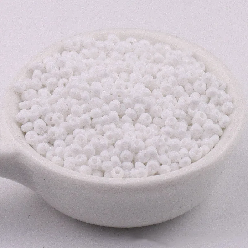 High-Quality Wear-Resistant Solid Color Glass Rice Beads