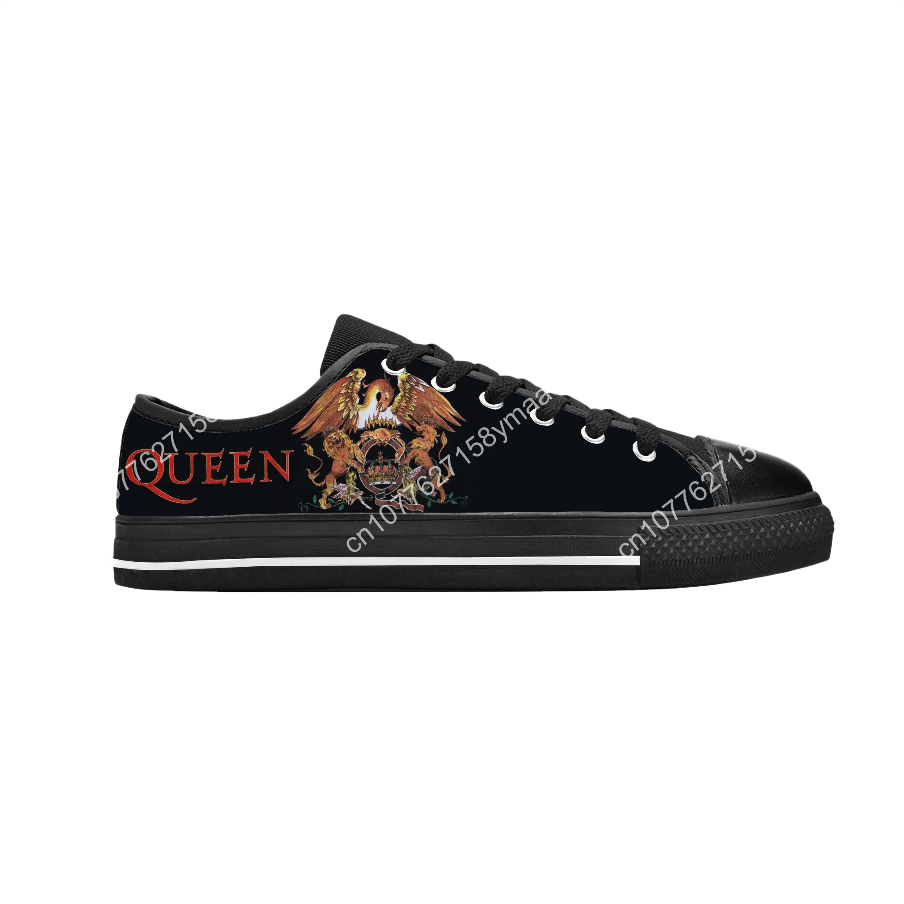 Freddie Mercury Rock Band Music Singer Funny Queen Casual Cloth Shoes Low Top Comfortable Breathable 3D Print Men Women Sneakers