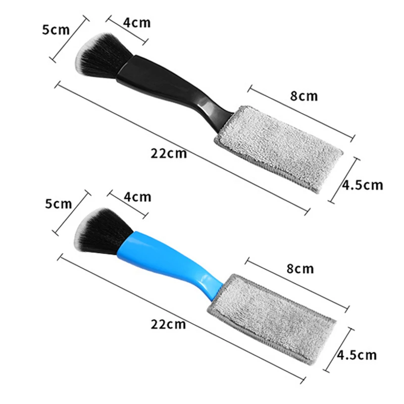 Car Interior Cleaning Brush Air Conditioner Cleaning Tools Air Outlet Dust Removal Soft Brush Double-ended Auto Duster Cleaner car duster