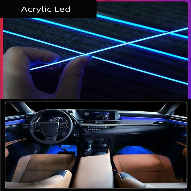 Lumière ambiante universelle 18 en 1 pour tableau de bord de voiture,  éclairage LED en fibre optique, 64 couleurs, éclairage pour tableau de bord  auto - AliExpress