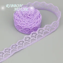 Lovely 1.5cm Lace Fabric Webbing for DIY Craft and Gift Decoration (Light purple)