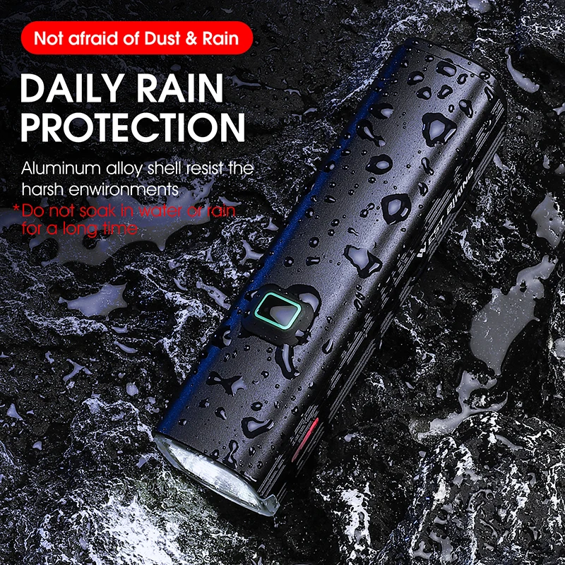 WEST BIKING Bicycle Front Light 1000 Lumens Lamp Highlight Aluminum Type-C Bike Flashlight Headlight MTB Road Cycling Light