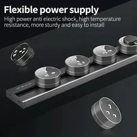 เต้ารับต่อไฟฟ้ามาตรฐาน UK EU มาตรฐาน US พร้อมที่ชาร์จ USB ช่องเสียบรางไฟช่องครัวแบบซ่อนติดผนัง 5