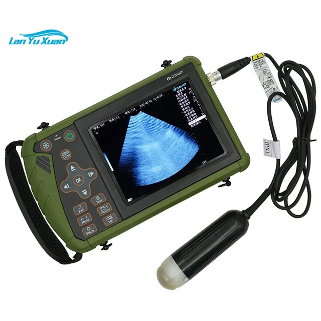 8 Colors 5.6inch Screen Portable Veterinary Pig Ultrasound Instruments Full Digital Handheld Animal Sow Sheep Machine