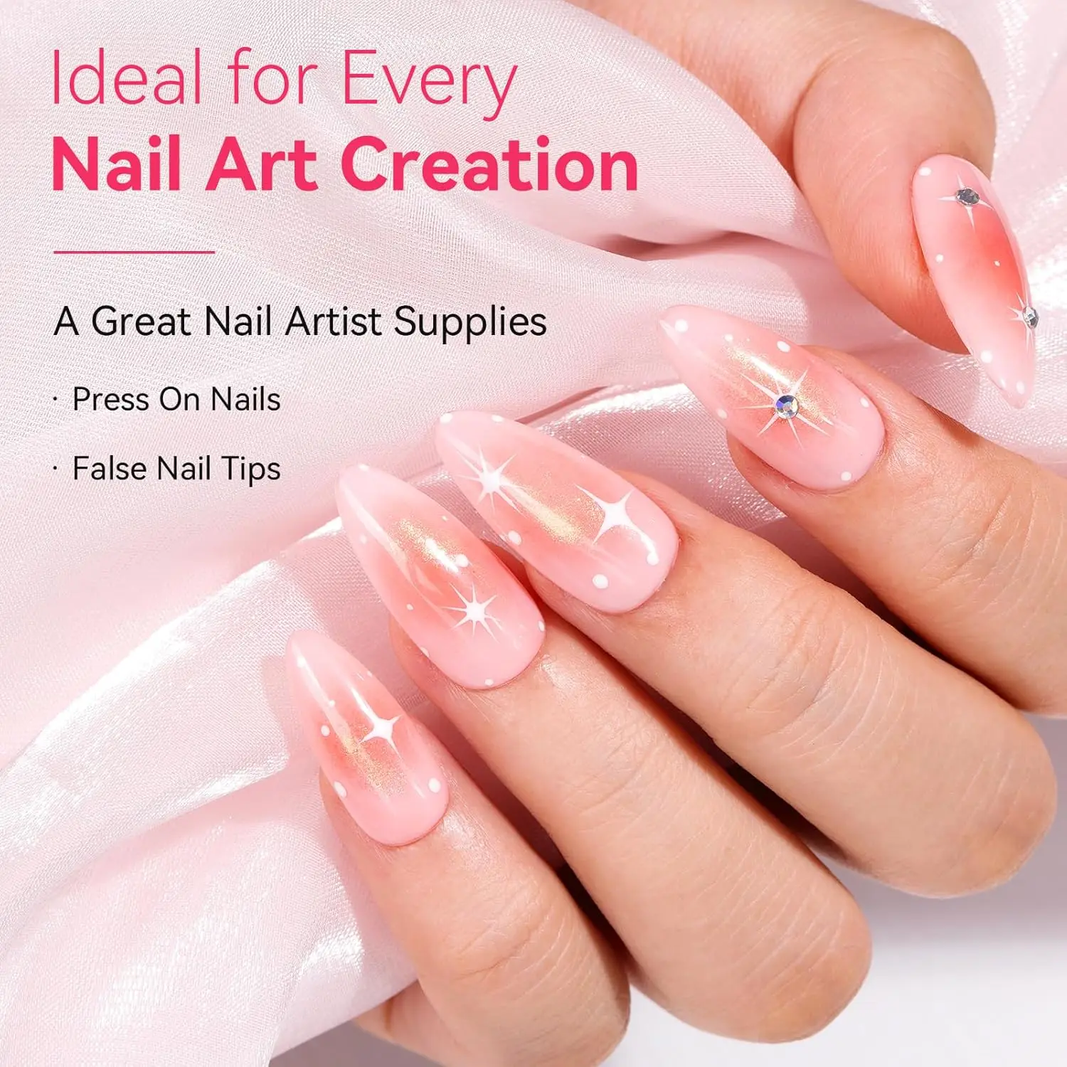 Makartt Solid Nail Glue for Press on Nails, Nail Glue Remover for UV Nail Glue, Non acetone Gentle Glue Off for False Nails Glue 3