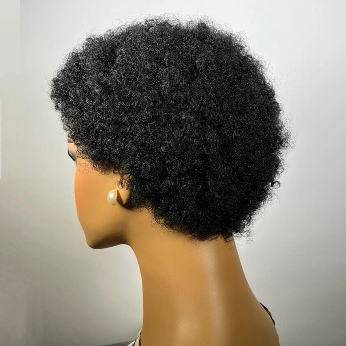 NEW Short Afro Kinky glueless Wig/Afro Wig for gym, 100% human hair Black short Afro Wig for black women 3
