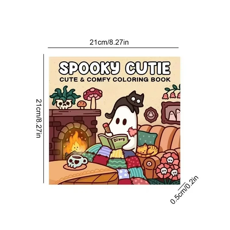 Spooky Cutie Coloring Book for Adults & Teens Creative Swearing Cats Cat Coloring Book Handmade Drawing Books adult coloring book