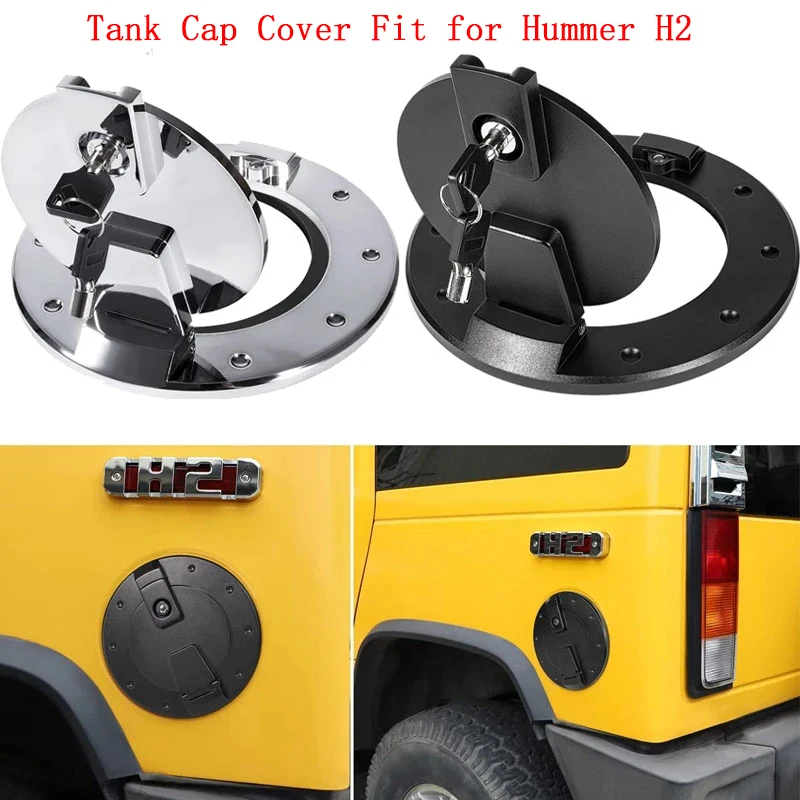 Heavy Duty Fuel Door Locking Billet Aluminum Gas Tank Cap Cover Fit For