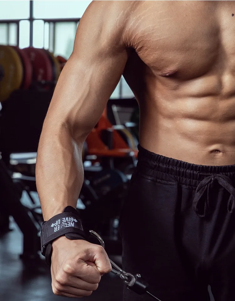 Wrist Strap with Double D-rings for Cable Machines Training Chest Workouts Gym Equipment for Home Fitness Accessories gym accessories
