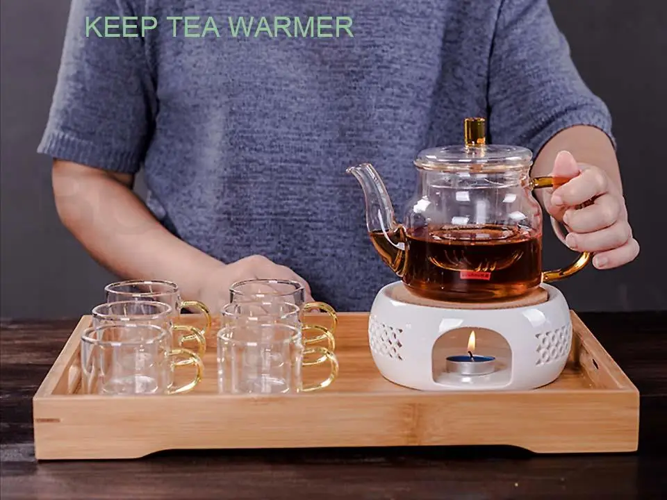 café aquecedor de água vela base de aquecimento teaware