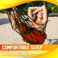 Outdoor Camping Hammock Portable Net Swing /Tree Straps, Single or Double Mesh Nylon Hammock for Outside, Hiking, and Travel 3