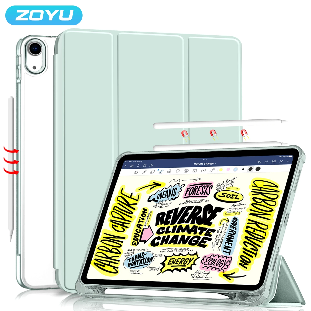 Case For iPad 10.2 2018 2017 9.7 Mini 5/6 Pro 11 12.9 10.5 Air 3/4/5 10