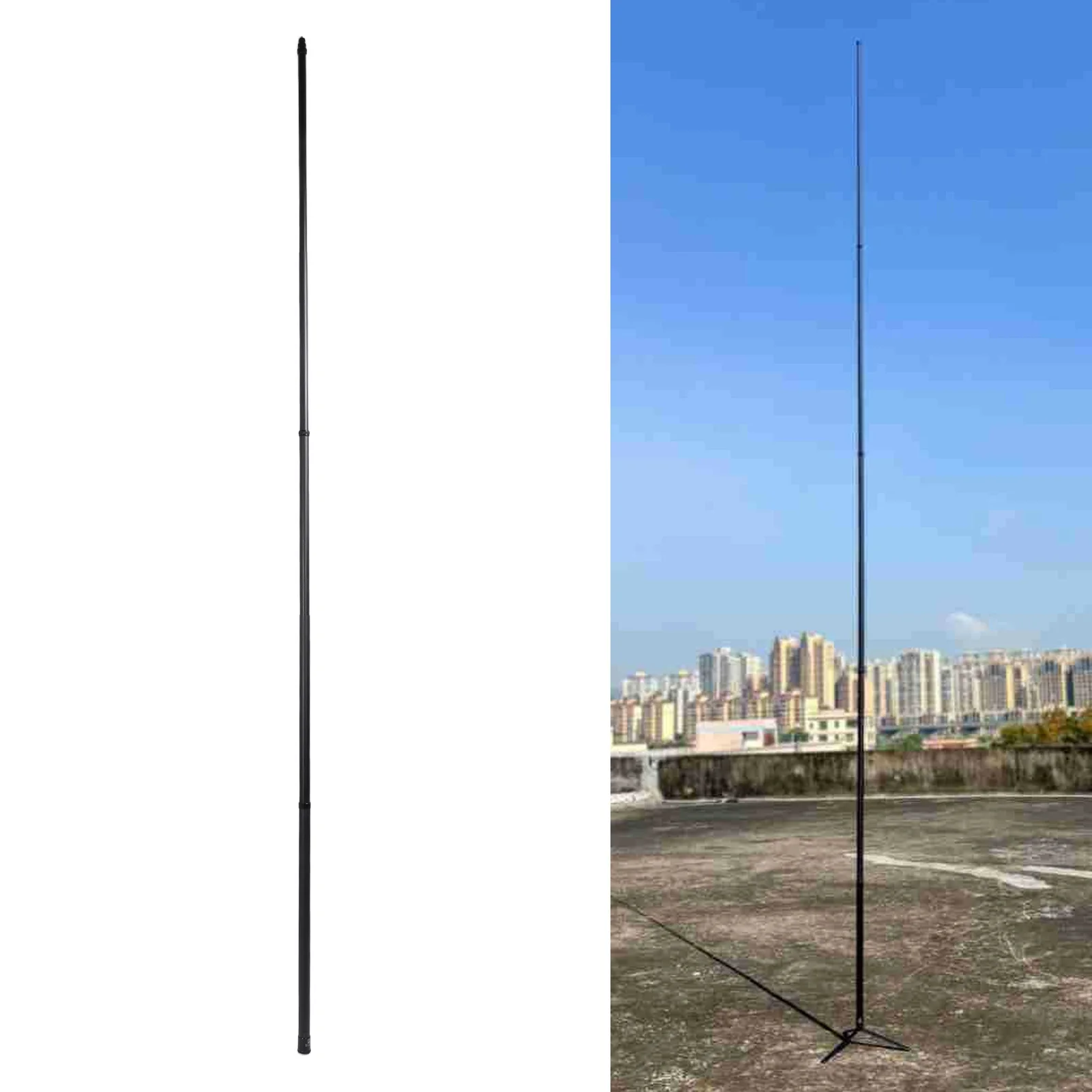 확장형 긴 투명 카본 셀카봉 카본 연장 폴 16.4피트 조절 가능 1/4인치 나사 X4 X3 X2용