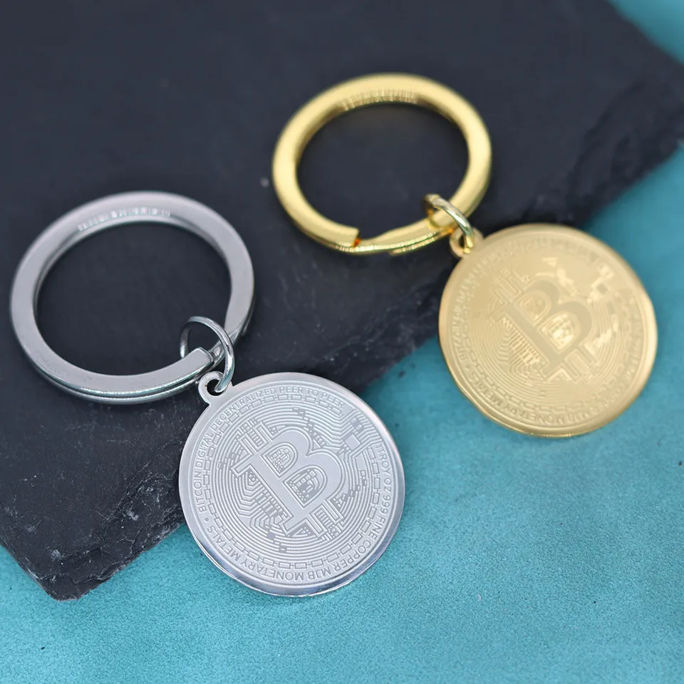 Bitcoin Bitcoin Keyring Bitcoin BTC Keychain Coin Purse Collectible Crypto  Art Souvenir