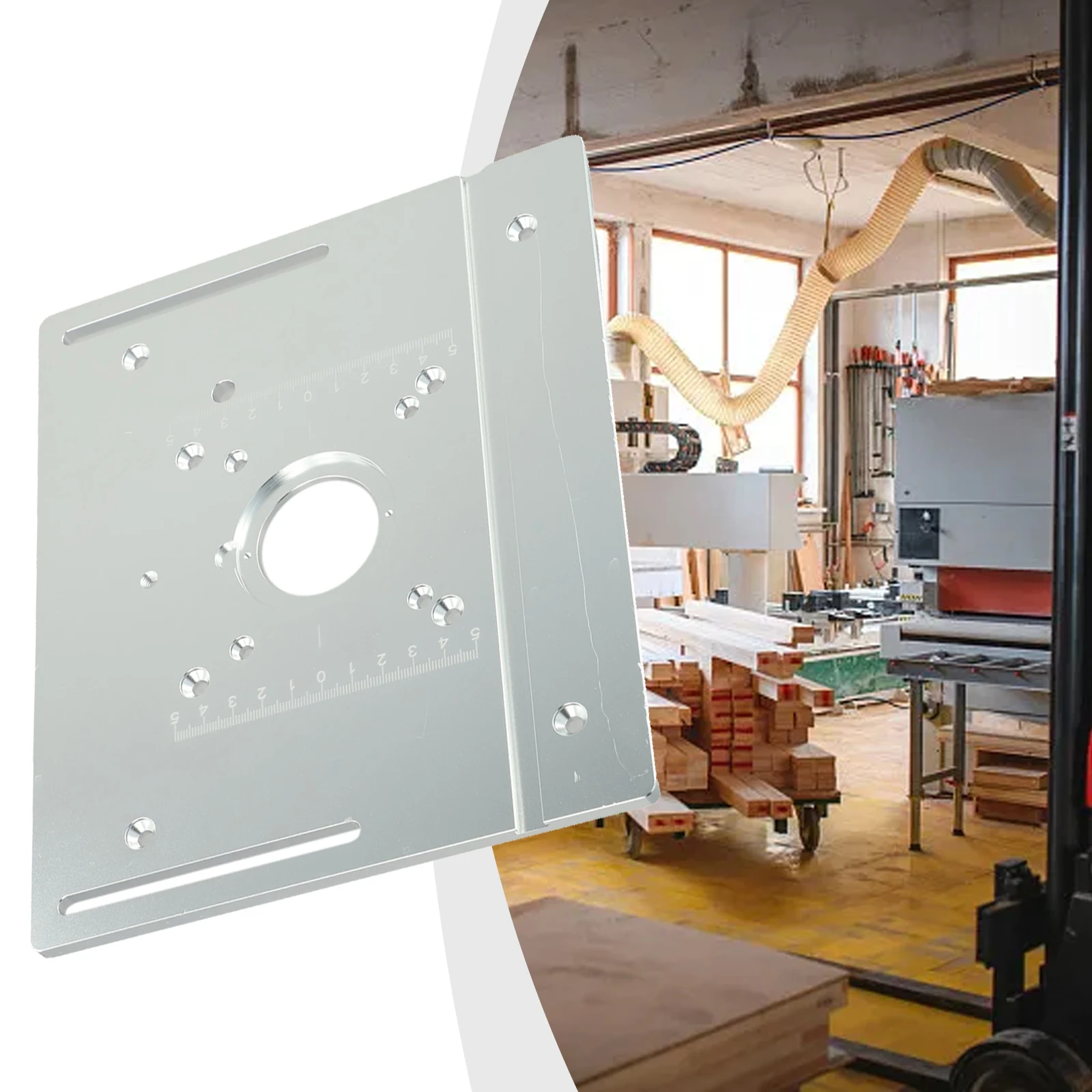 

1pcs Aluminum Router Table Insert Plate Electric Wood Router Trimming Machine Flip Plate Install Woodworking Benches Accessories