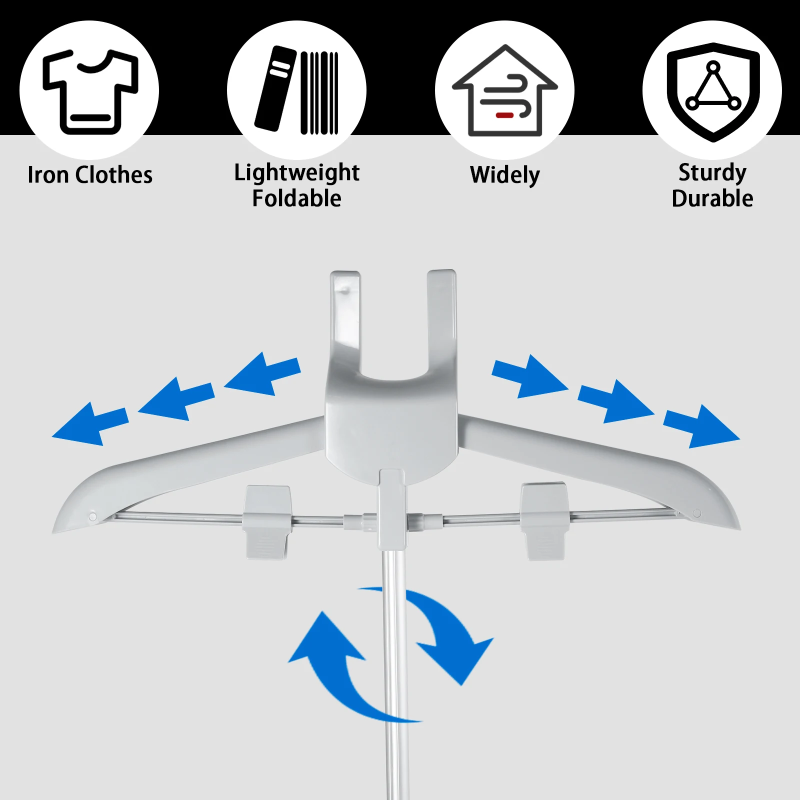 Steamer Stand Telescopic Garment Steamer Rack Height Adjustable Foldable Portable Standing Garment Hanger for Steaming Clothes