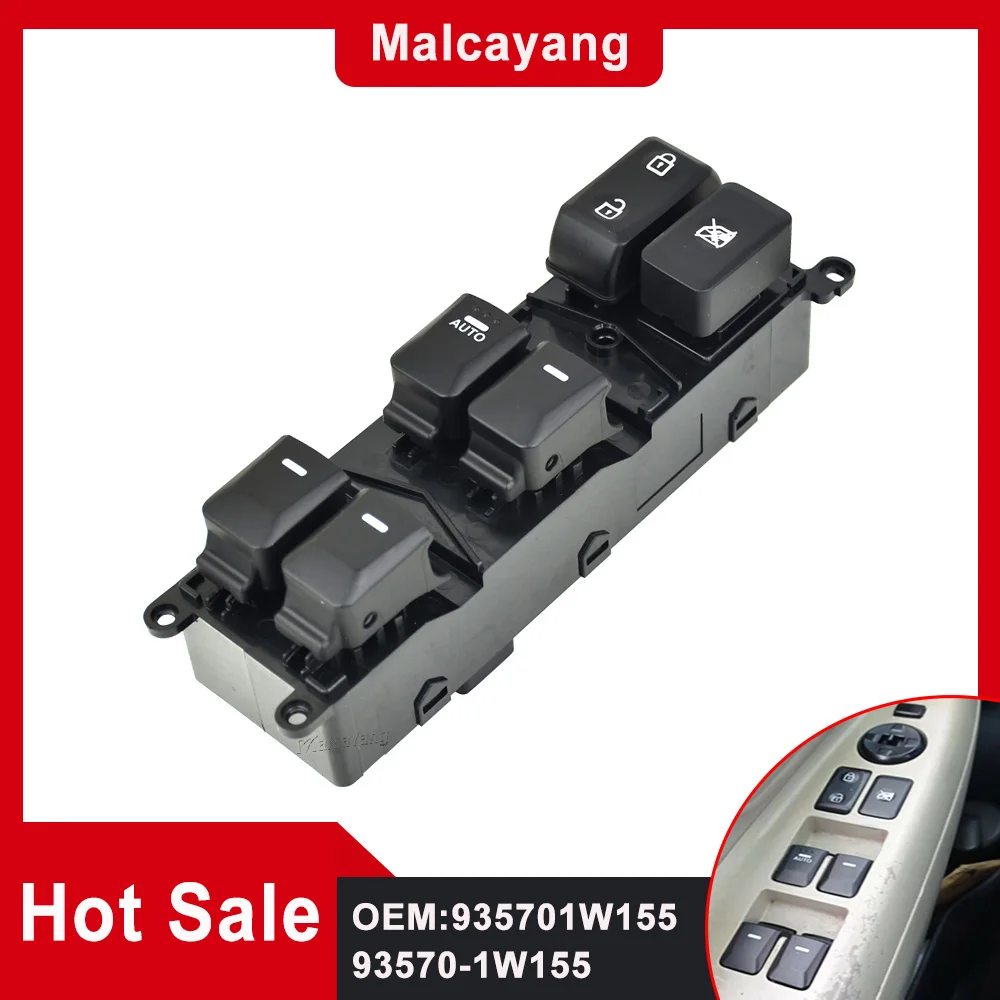 Front Left Electric Master Control Power Lifter Window Switch 935701W155 For Kia Rio Pride 2012
